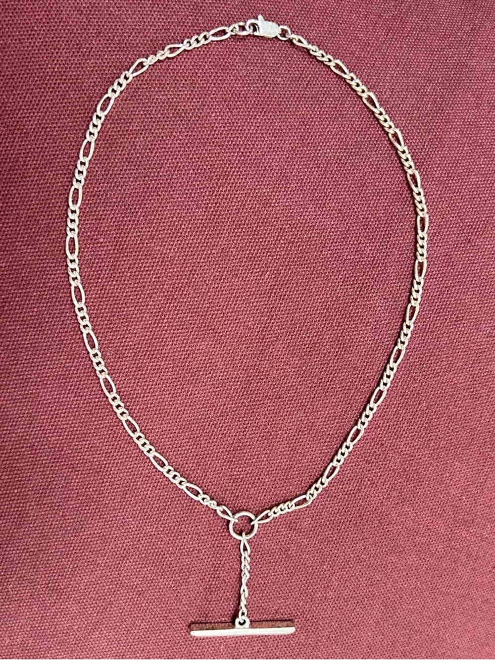 Figaro Toggle T-bar Pendant Necklace